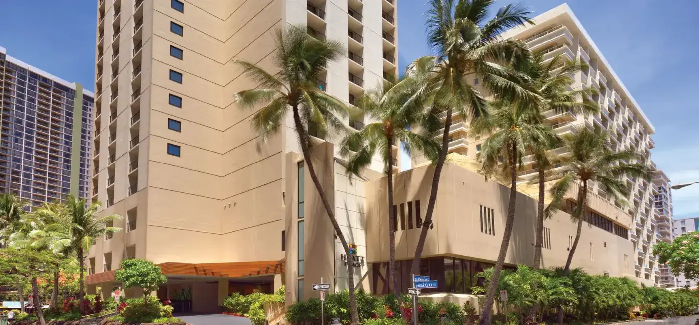 Front view of Hyatt Place Waikiki Beach Honolulu, USA
